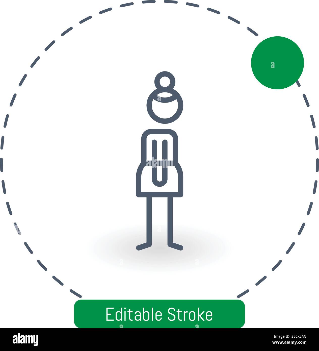 sad vector icon editable stroke outline icons for web and mobile Stock Vector