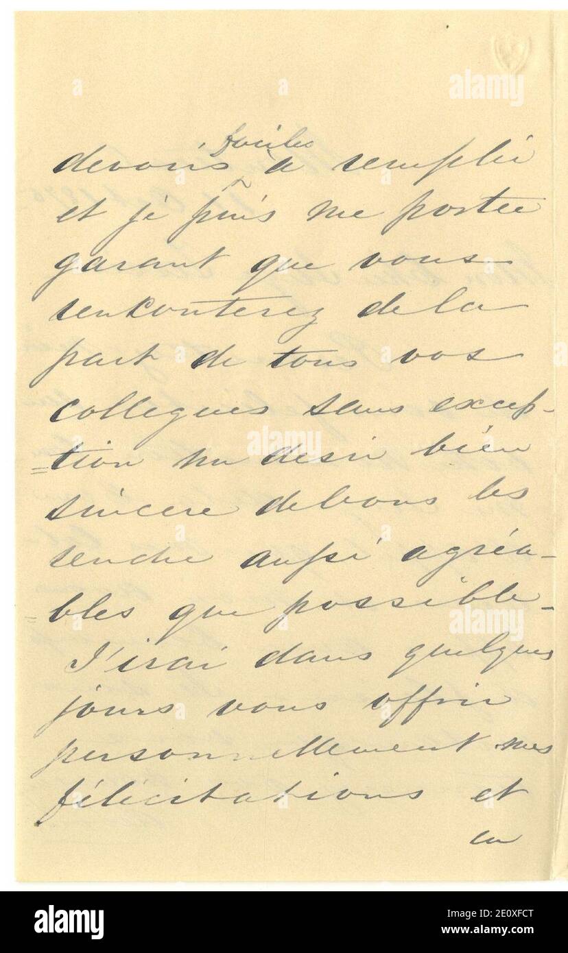 Lettre d'Antoine-Aimé Dorion à Ulric-Joseph Tessier 11 octobre 1875-2 ...