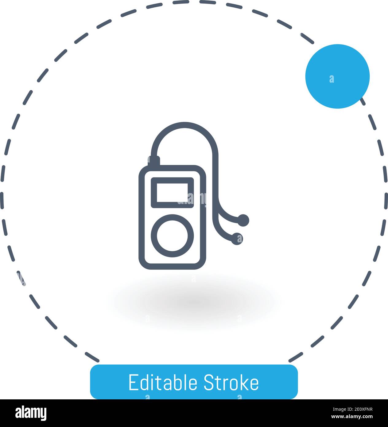 mp player vector icon editable stroke outline icons for web and mobile ...