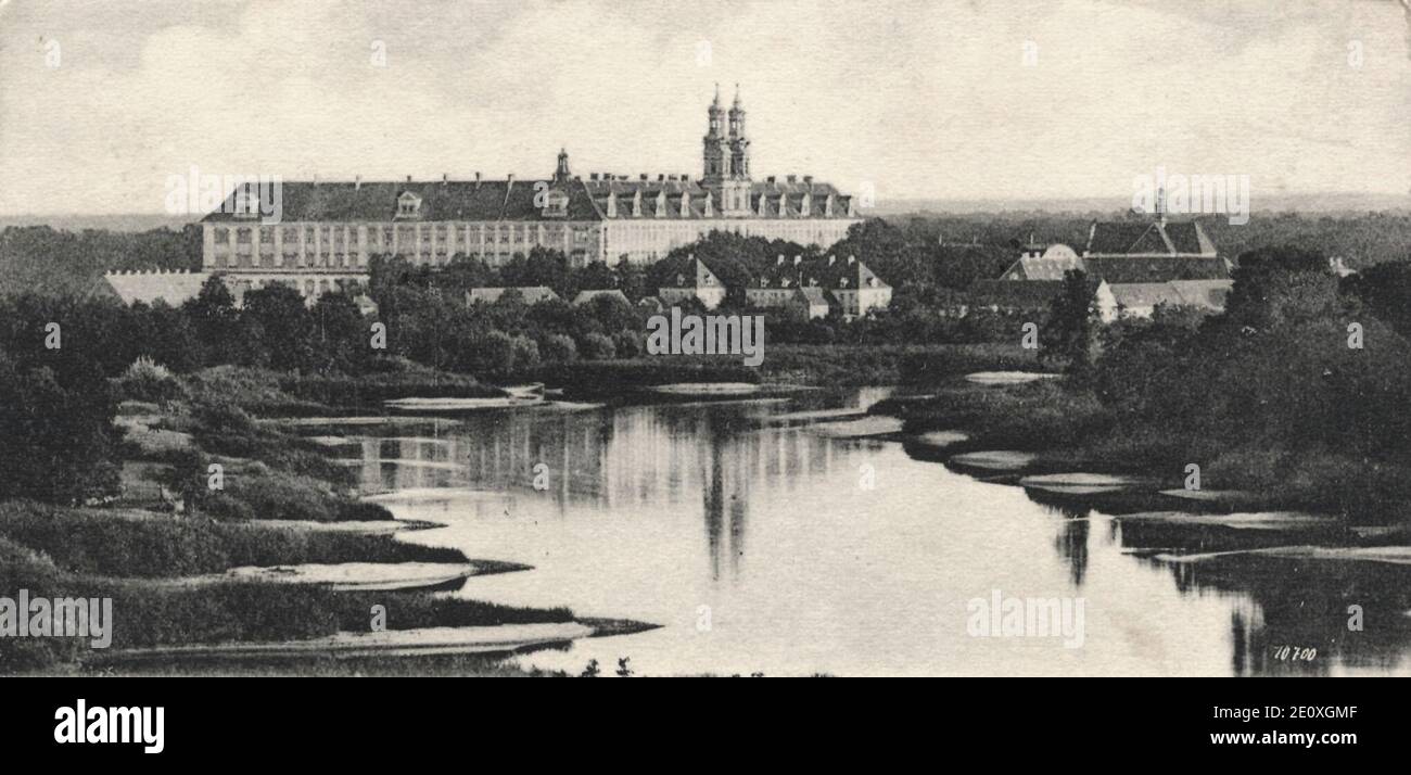 Leubus Kloster vom Weinberg cr. Stock Photo