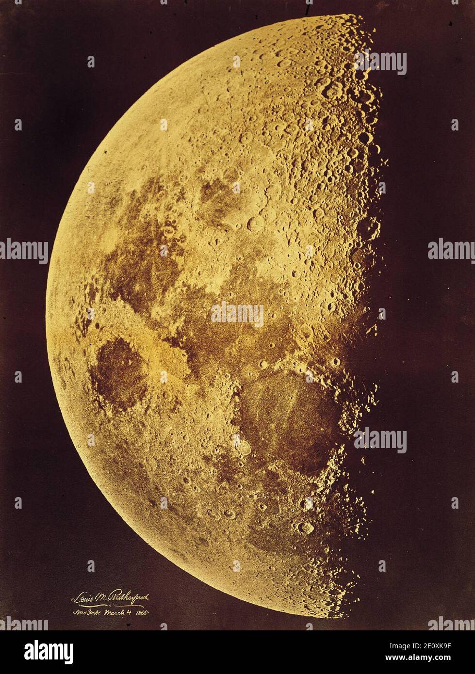 Lewis M. Rutherfurd - Moon - GEH .198904030001. Stock Photo