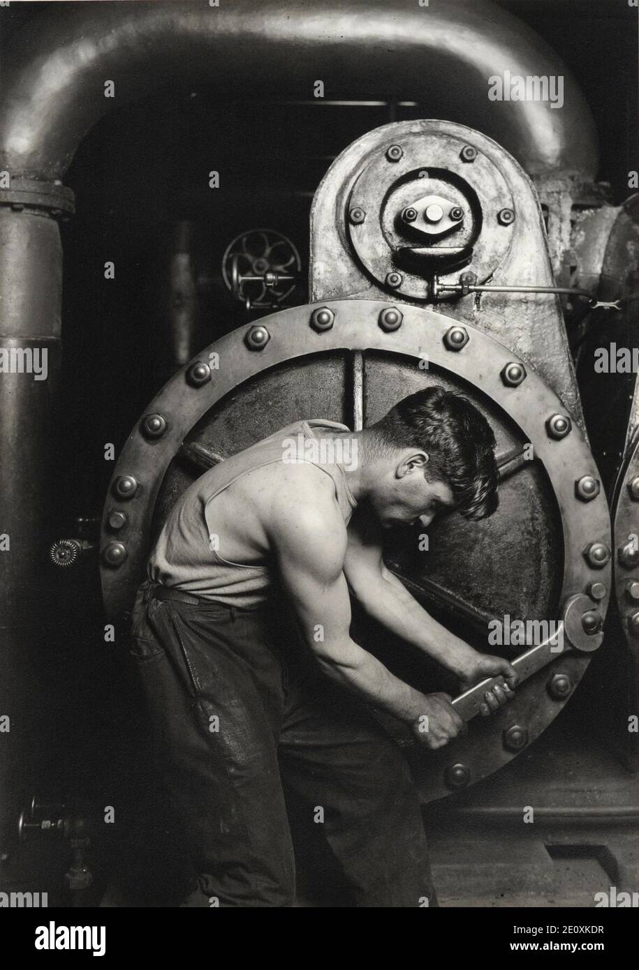 Lewis Wickes Hine - Power House Mechanic - Stock Photo
