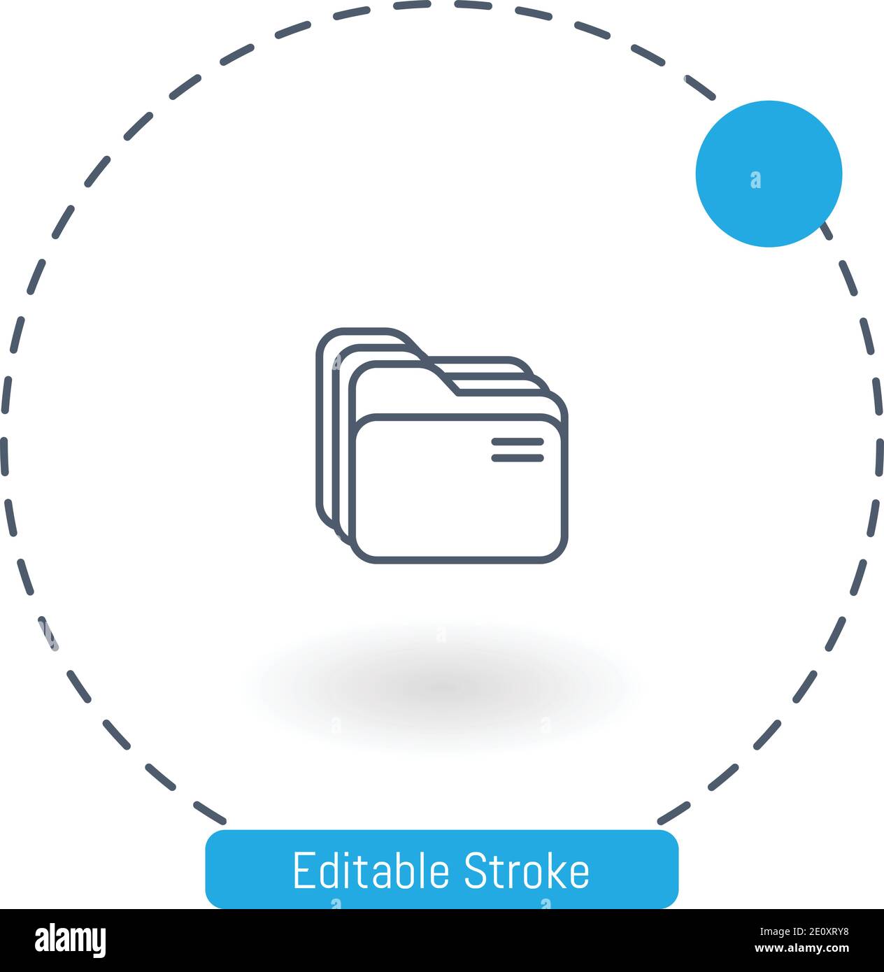 Data folders icon outline hi-res stock photography and images - Alamy