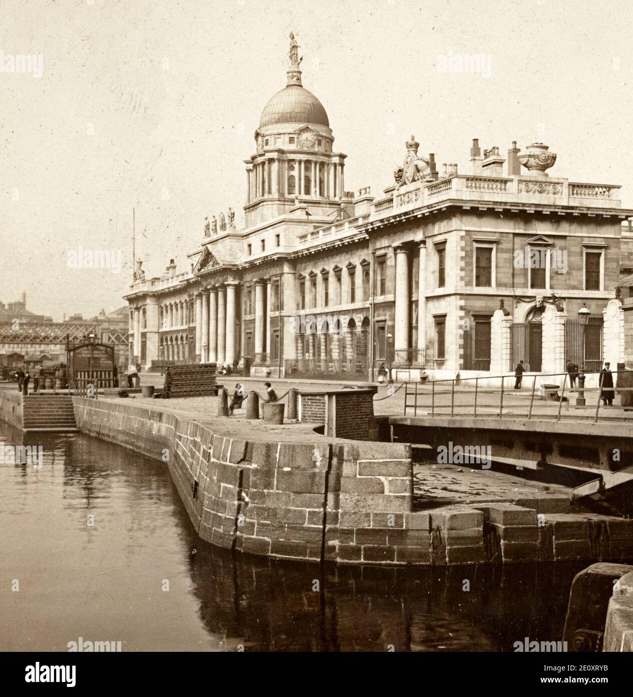 Custom House, Dublin, Ireland, circa 1908 Stock Photo