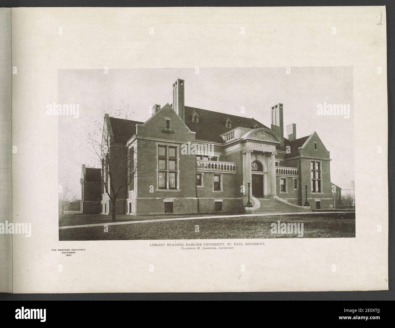 Library building, Hamline University, St. Paul, Minnesota Clarence H. Johnston, architect. Stock Photo