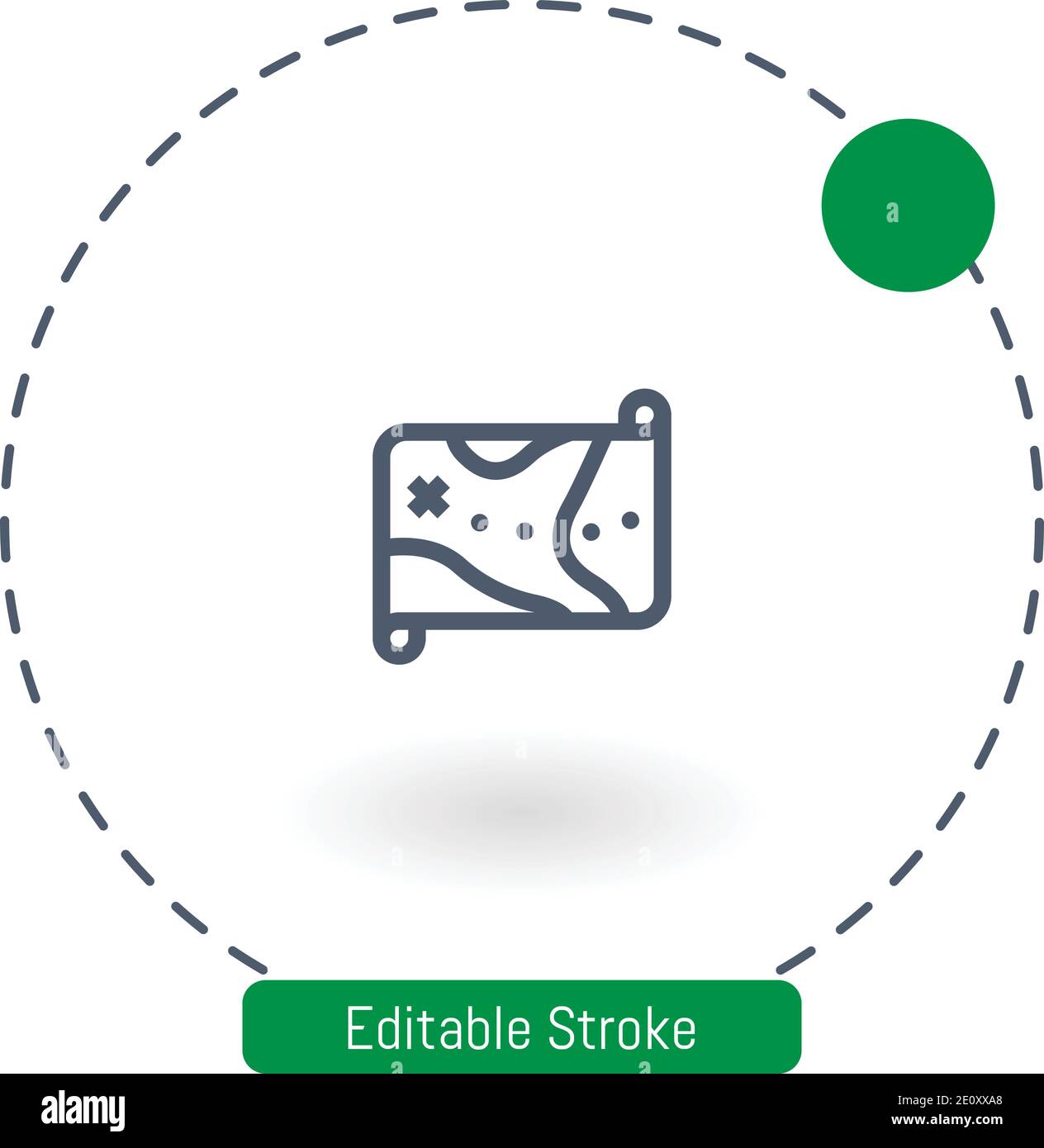 map vector icon editable stroke outline icons for web and mobile Stock ...