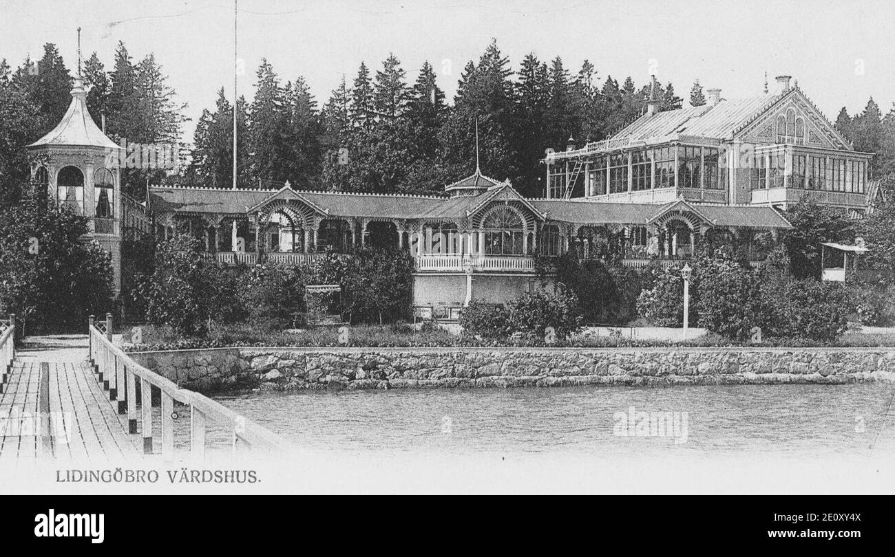 Lidingöbro värdshus 1904 Stock Photo - Alamy