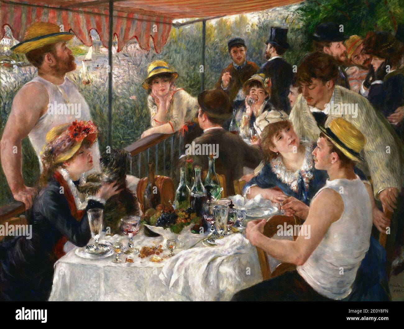 the Lunch On Of the Boating Party by Pierre Renoir 1881. the Phillips Collection Museum in Washington, USA Stock Photo