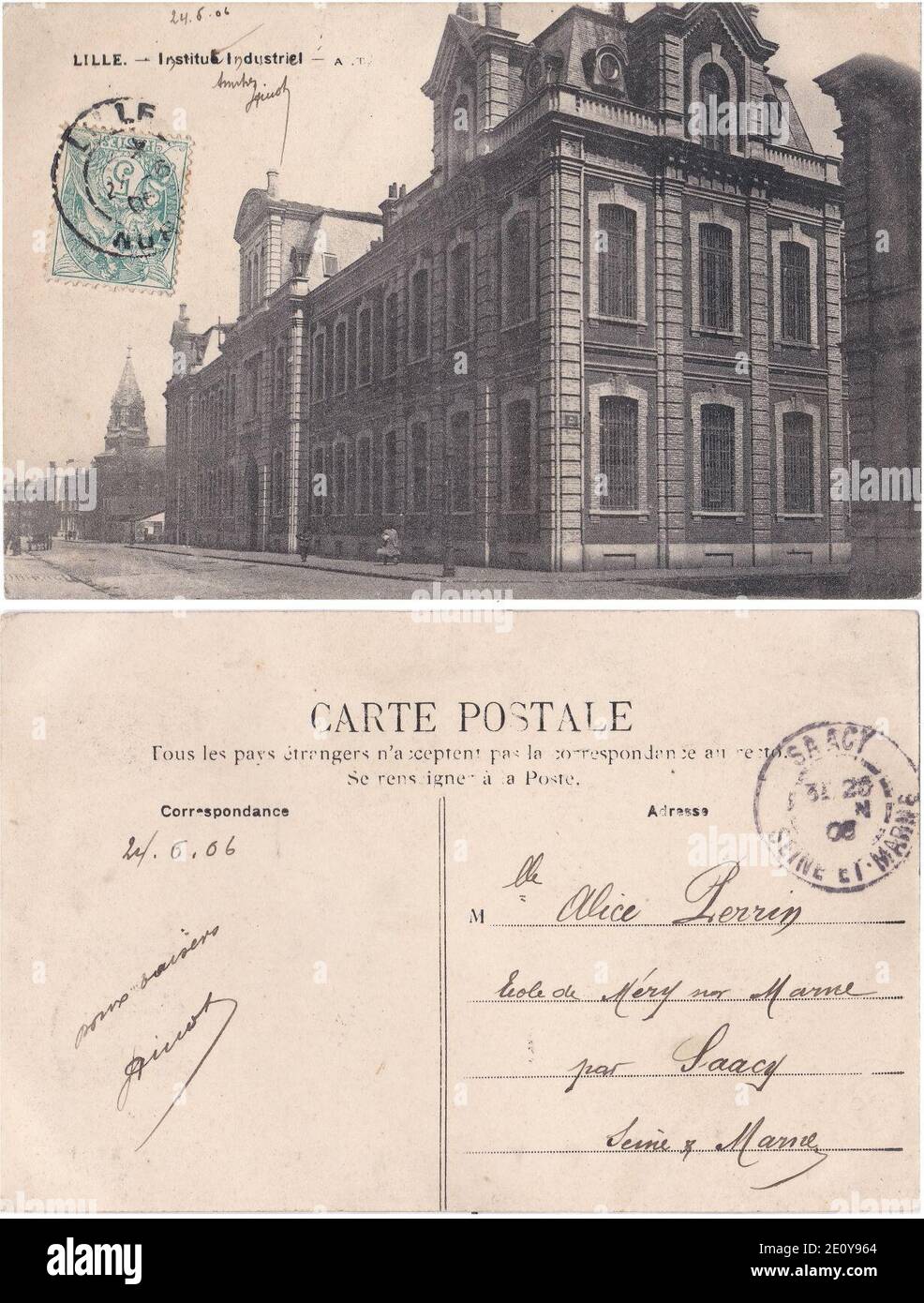 AMYP5-0413-59 – Lille, L'Institut Industriel Du Nord – Document Ancien