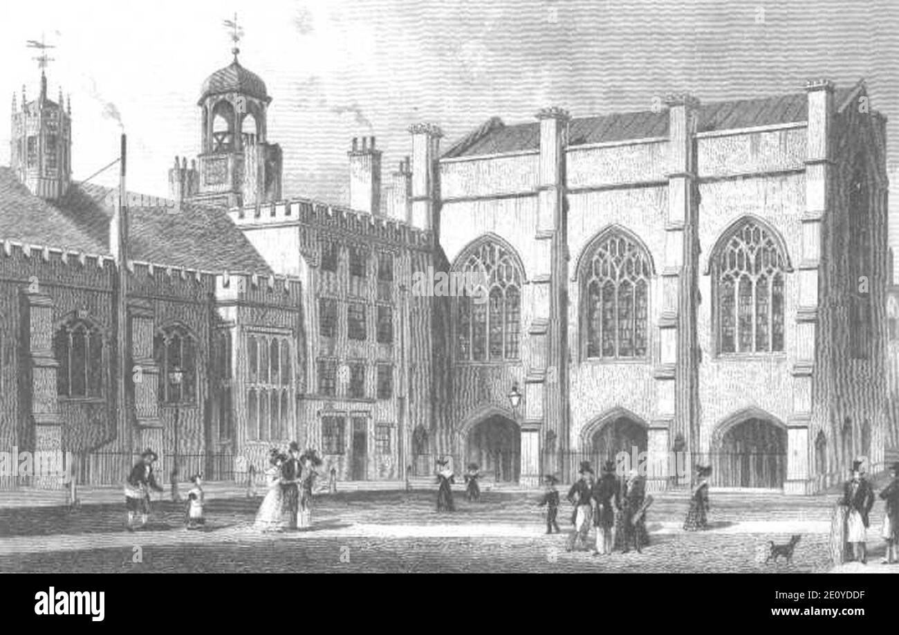 Lincoln's Inn. (old) hall, chapel and chancery court by Thomas Shepherd, 1830. Stock Photo