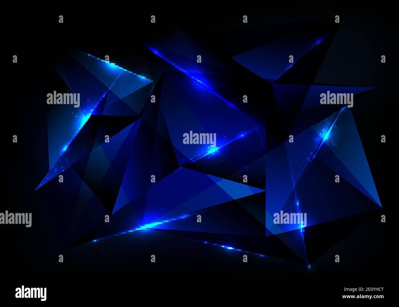 Abstract futuristic technology concept with blue polygonal pattern and ...