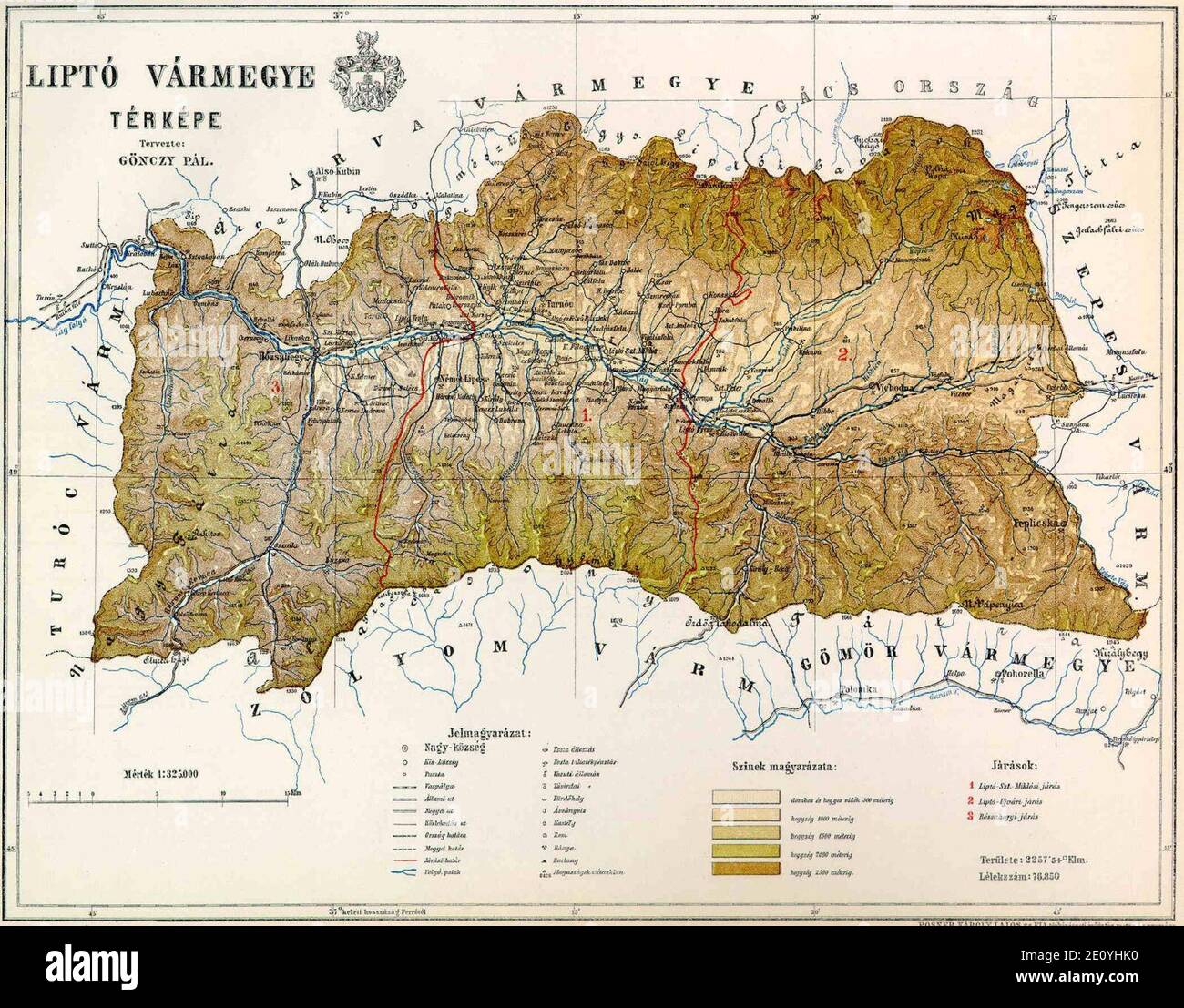 Lipto county map Stock Photo Alamy