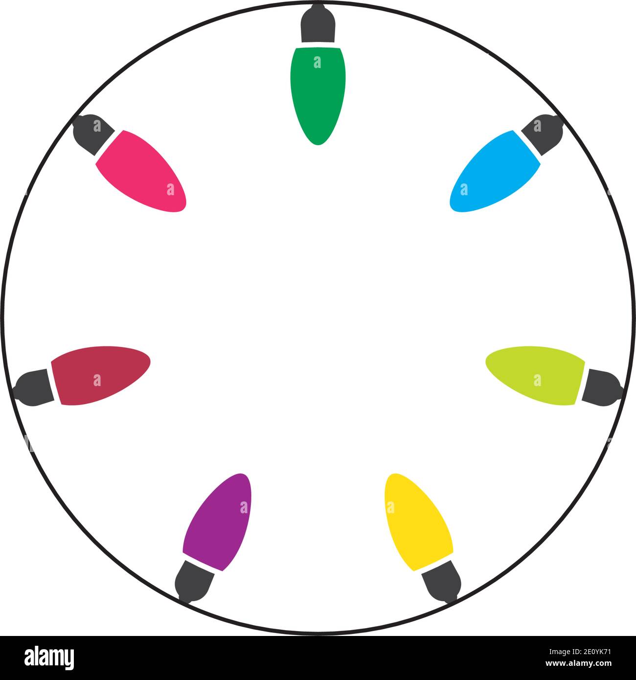 Christmas bulb icon flat design template Stock Vector
