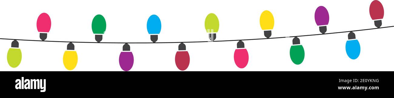 Christmas bulb icon flat design template Stock Vector