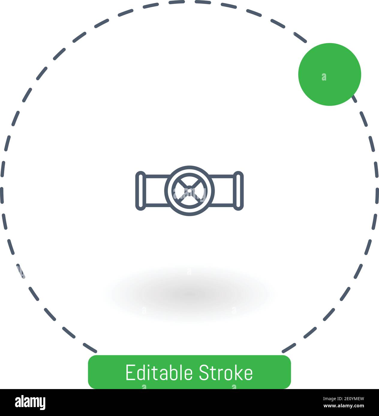 pipe vector icon editable stroke outline icons for web and mobile Stock Vector