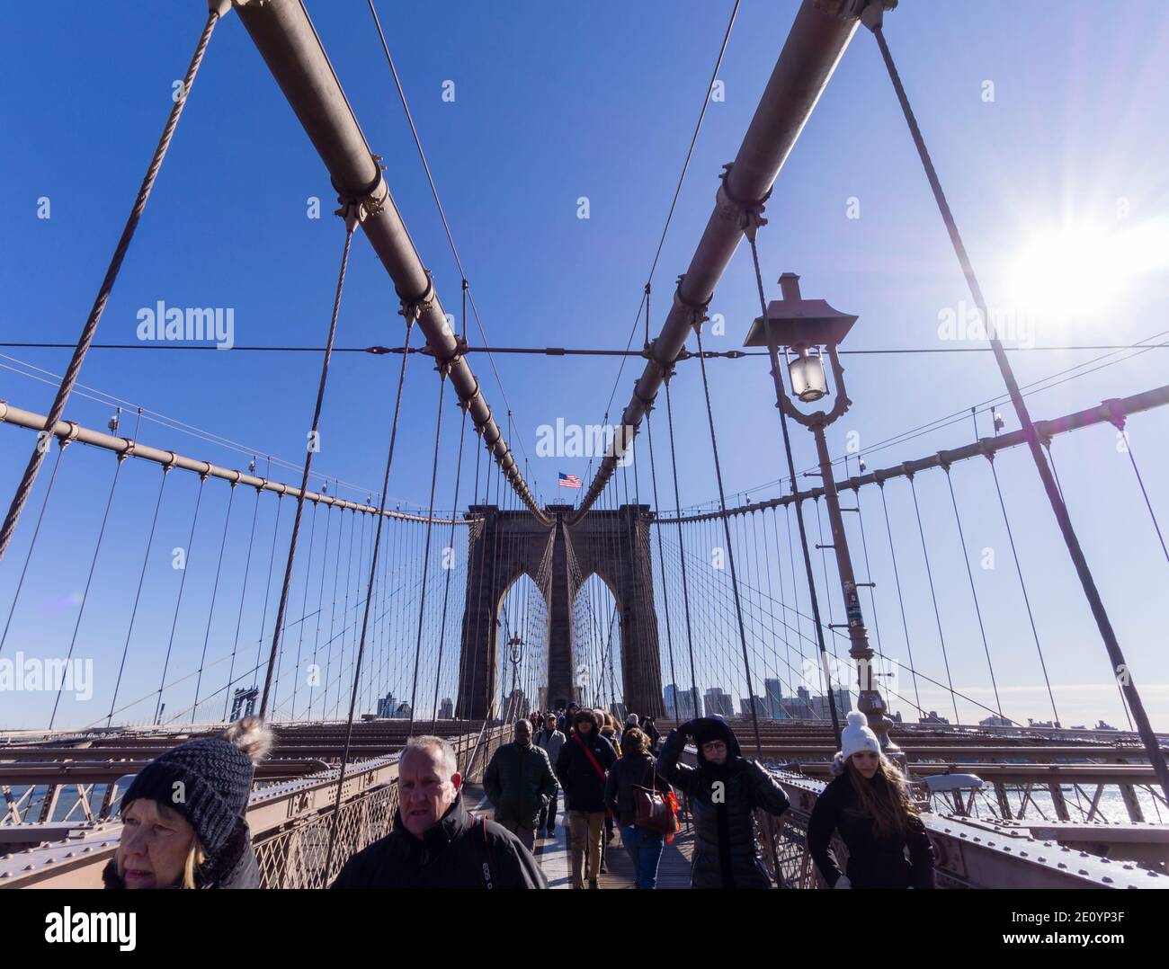 Brooklyn suspension bridge hi-res stock photography and images - Alamy