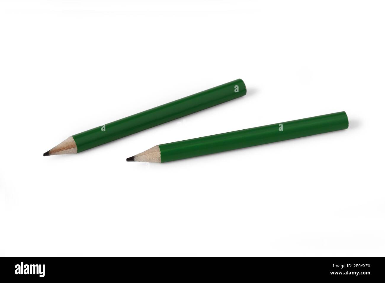 Graphite pencils close up isolated on white background Stock Photo