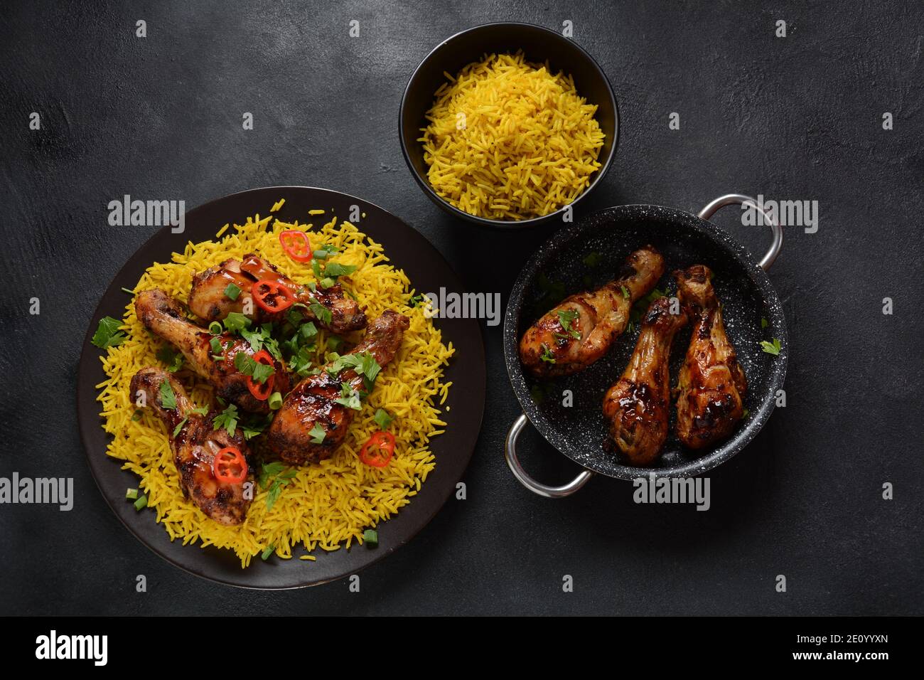 Tandoori chicken with fresh chicken dough and crispy Indian spices and