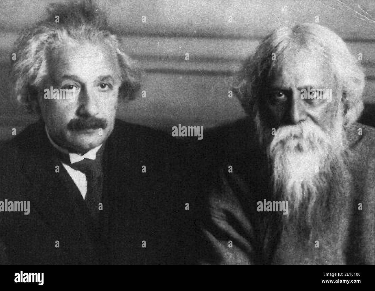 Albert Einstein and Rabindranath Tagore - 1930 Stock Photo