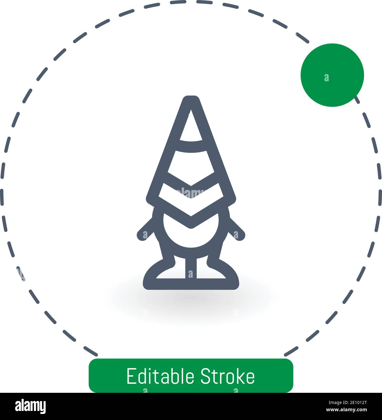 gnome vector icon editable stroke outline icons for web and mobile Stock Vector