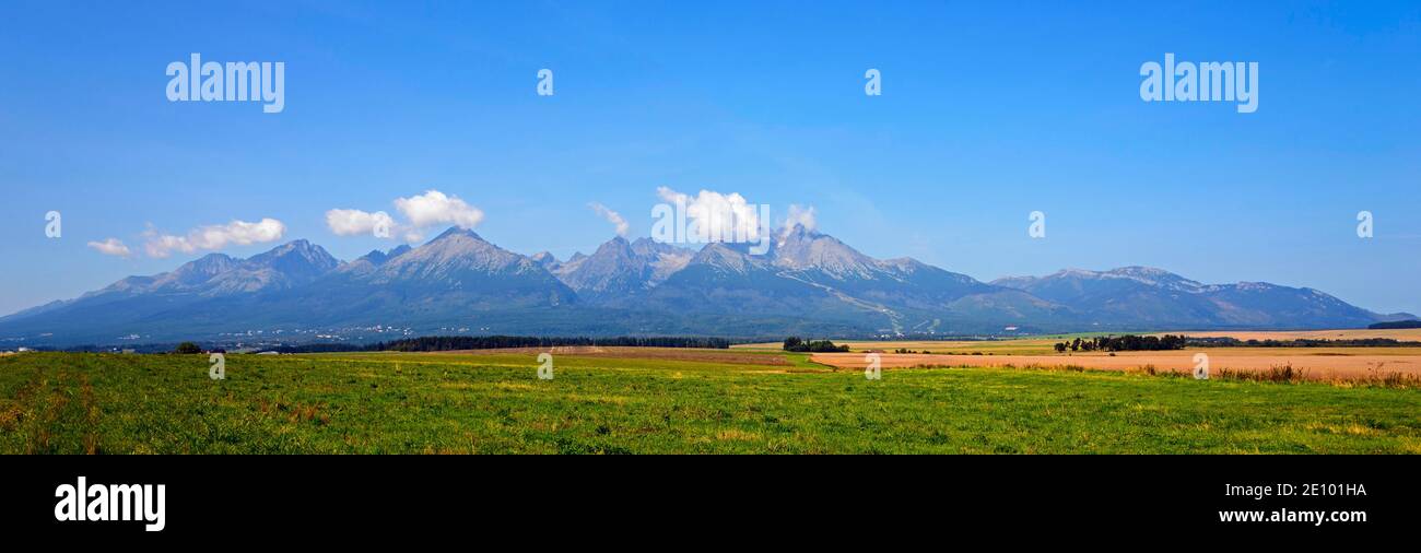 High Tatras, view from Mlynica, Región Vysoké Tatry, Slovakia, Europe Stock Photo