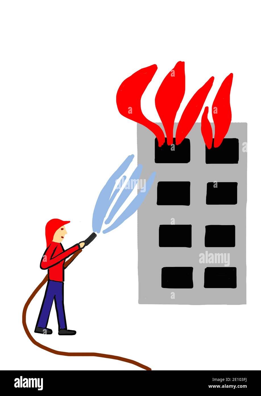 How To Draw Fire Flames On A House