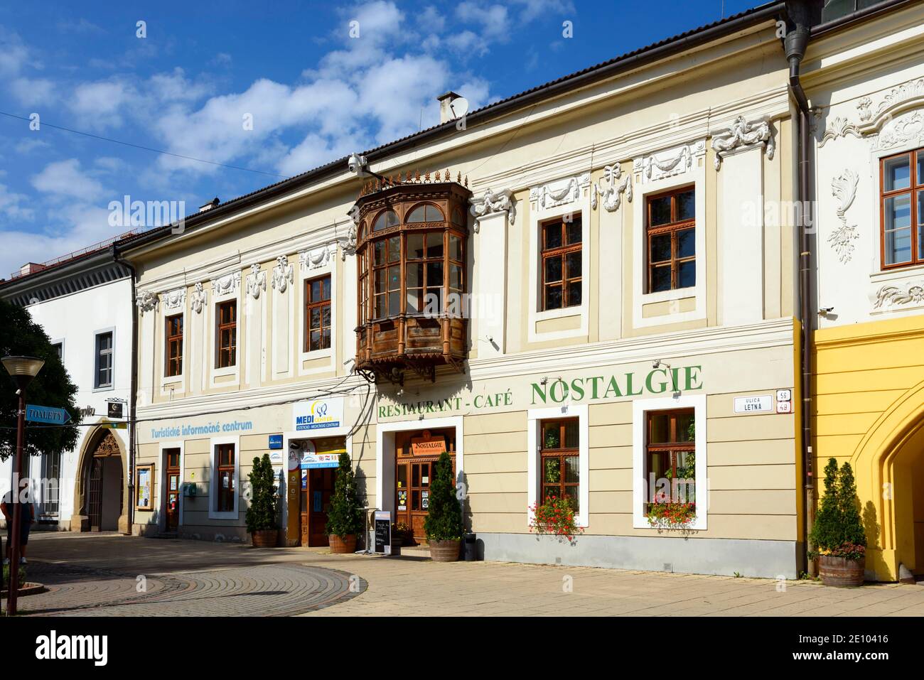 Tourist information and restaurant Nostalgie, Spisska Nova Ves, Spi? region, Slovakia, Europe Stock Photo