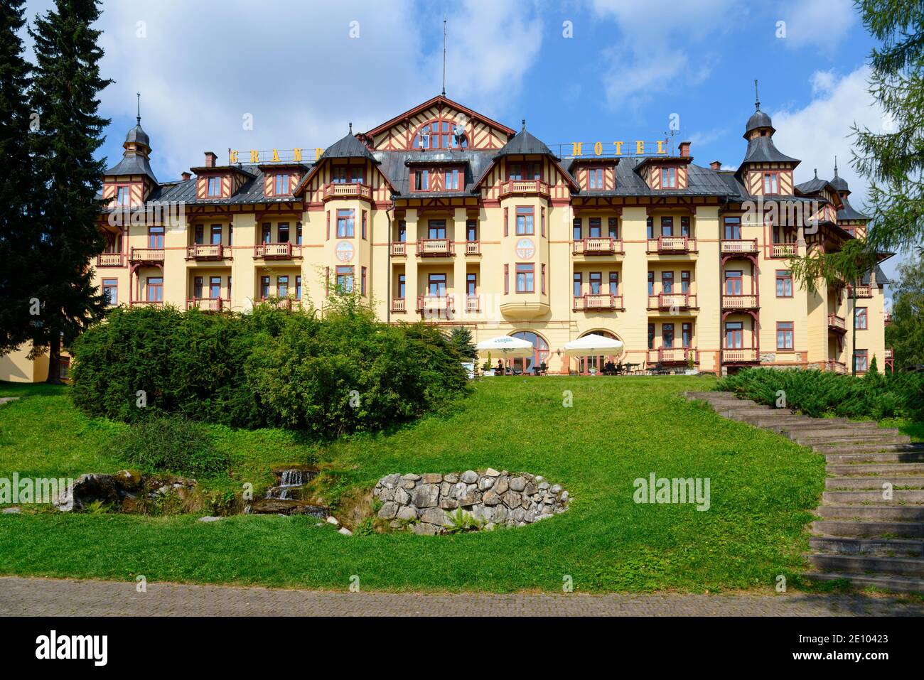 Art Nouveau Grand Hotel, Stary Smokovec, Vysoké Tatry Region, Slovakia, Europe Stock Photo