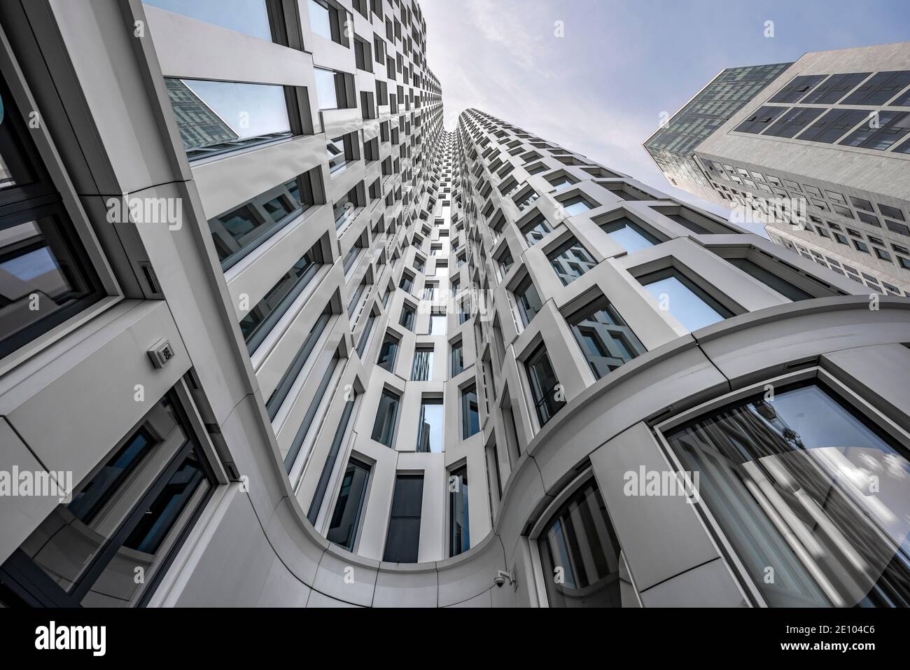 Modern architecture, facade of the high-rise building Upper West, Hotel  Motel One Berlin-Upper West, Berlin, Germany, Europe Stock Photo - Alamy