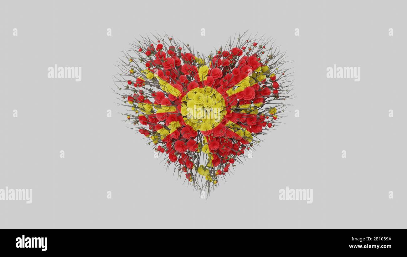 Macedonia National Day. September 8. Independence Day. Heart shape made