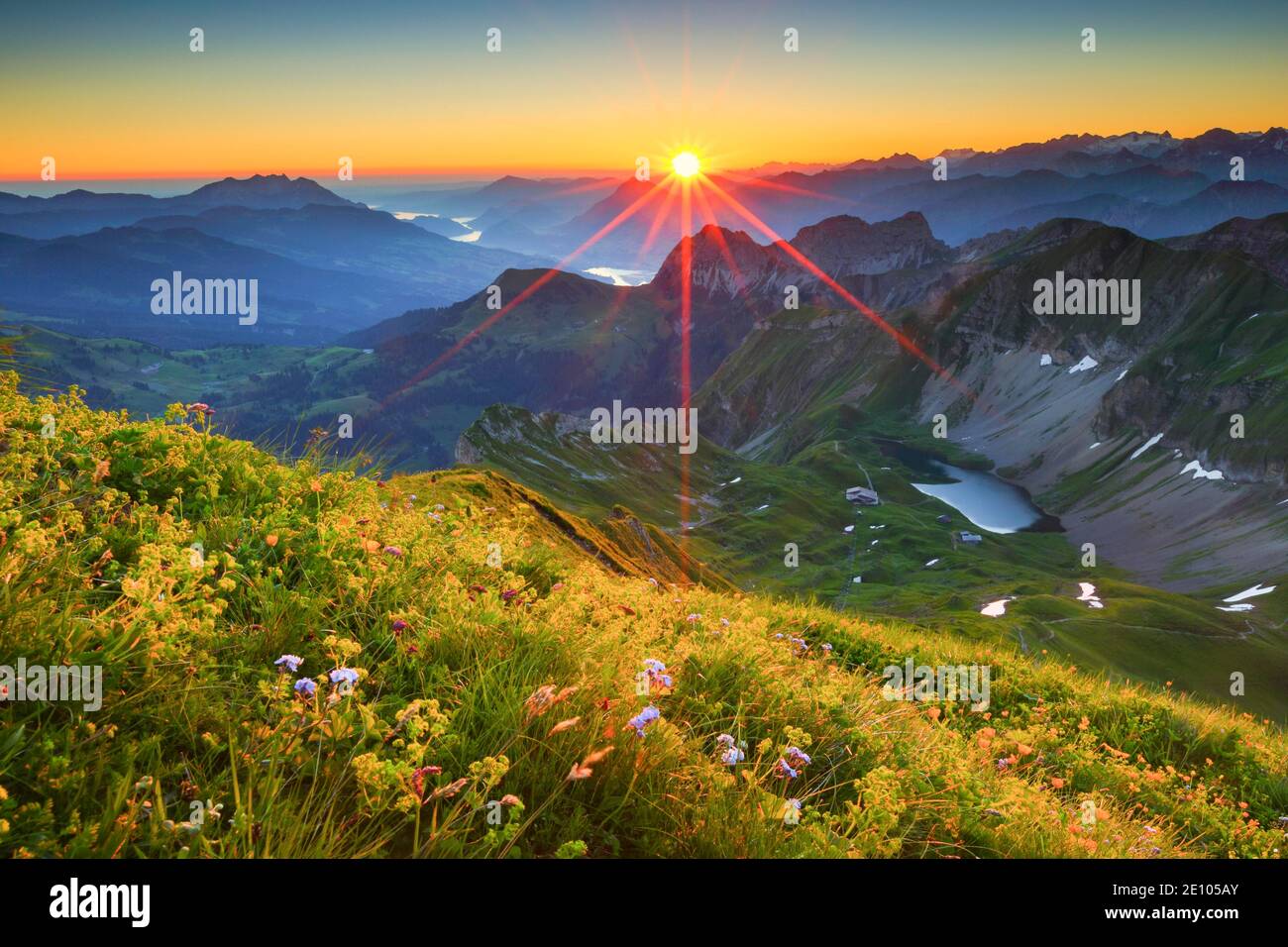 View from the Brienzer Rothorn, Switzerland, Europe Stock Photo - Alamy