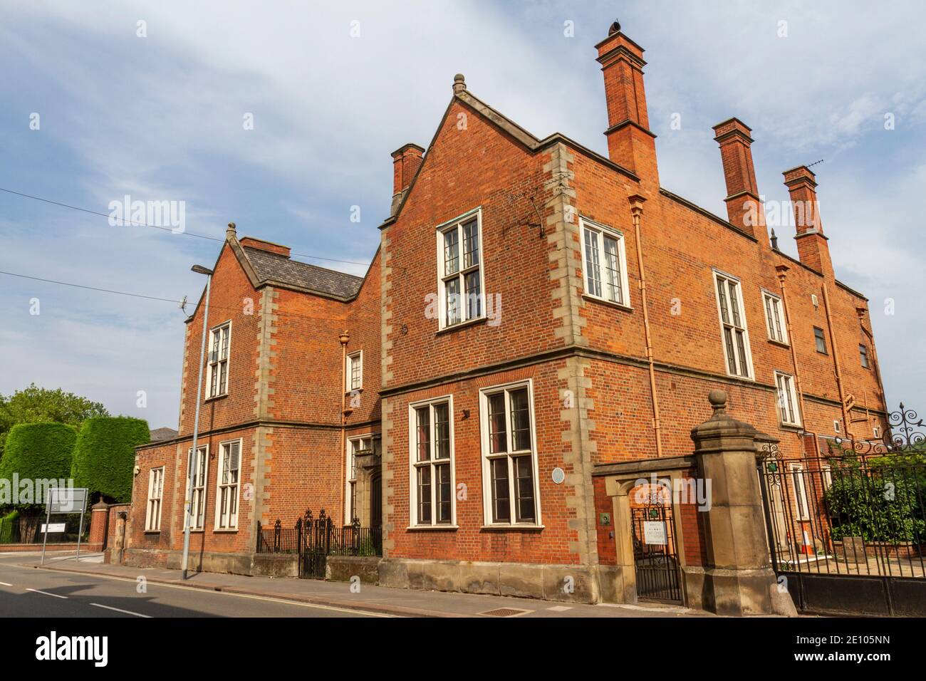 The former home of William Bass, founder of Bass Brewery, in Burton upon Trent, (Burton-on-Trent or Burton), a market town in Staffordshire, UK. Stock Photo