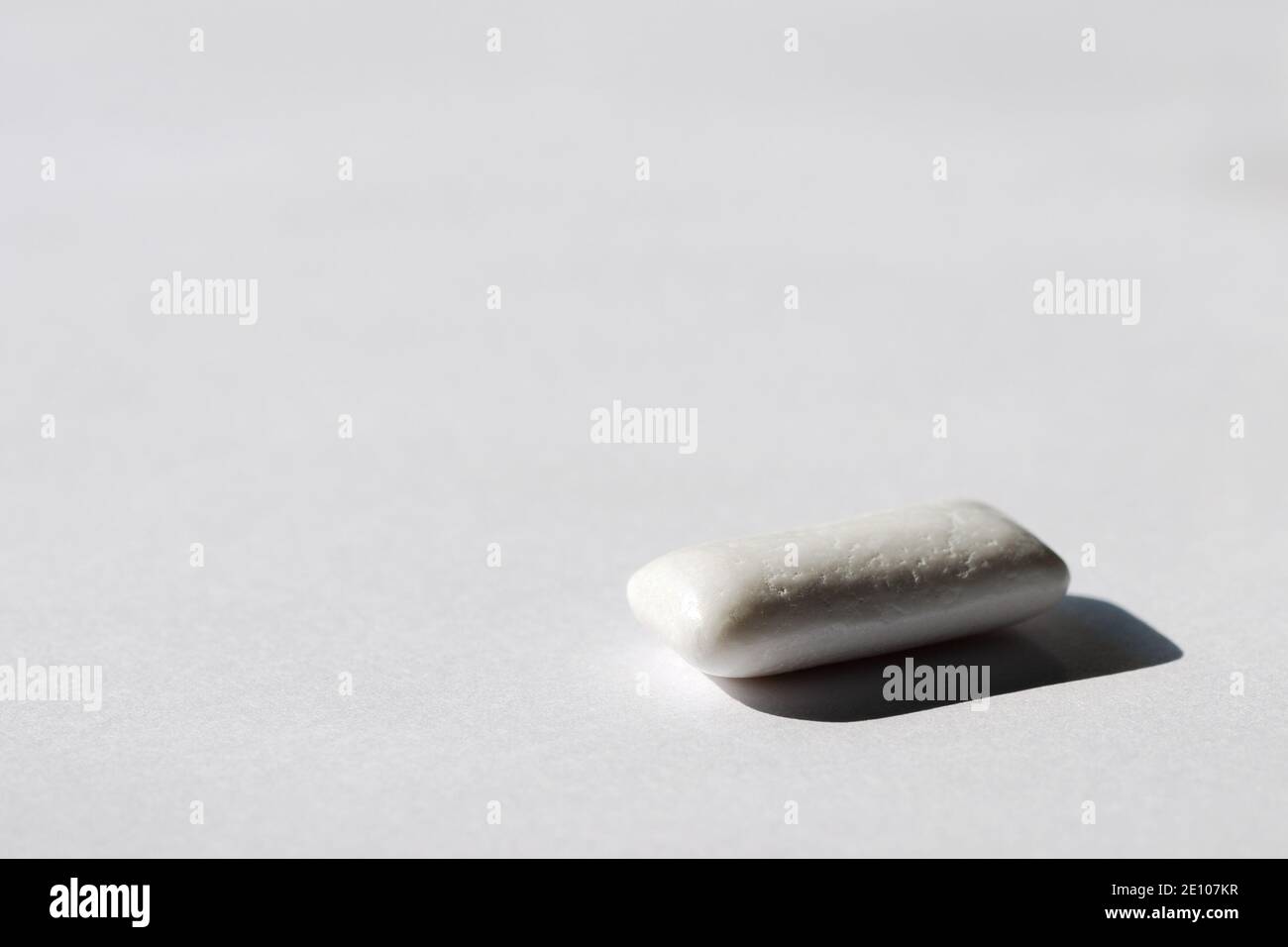 white chewing gum good for breath after eating on white background
