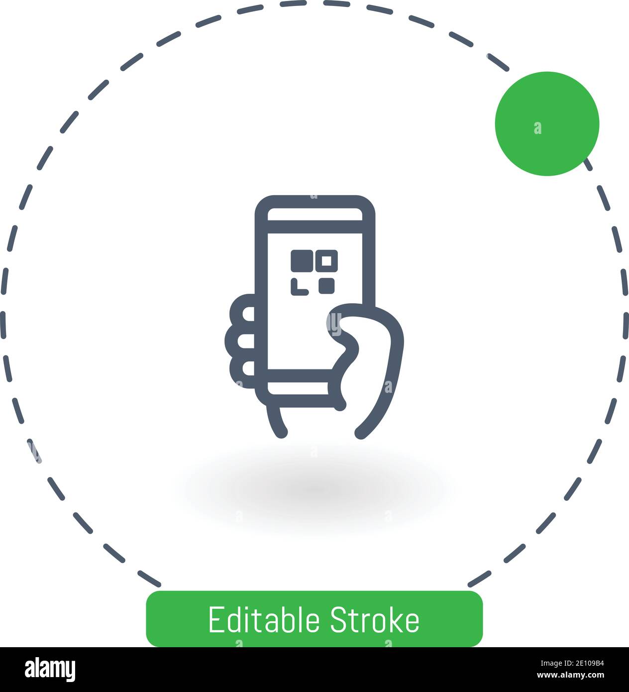 qr code vector icon editable stroke outline icons for web and mobile Stock Vector