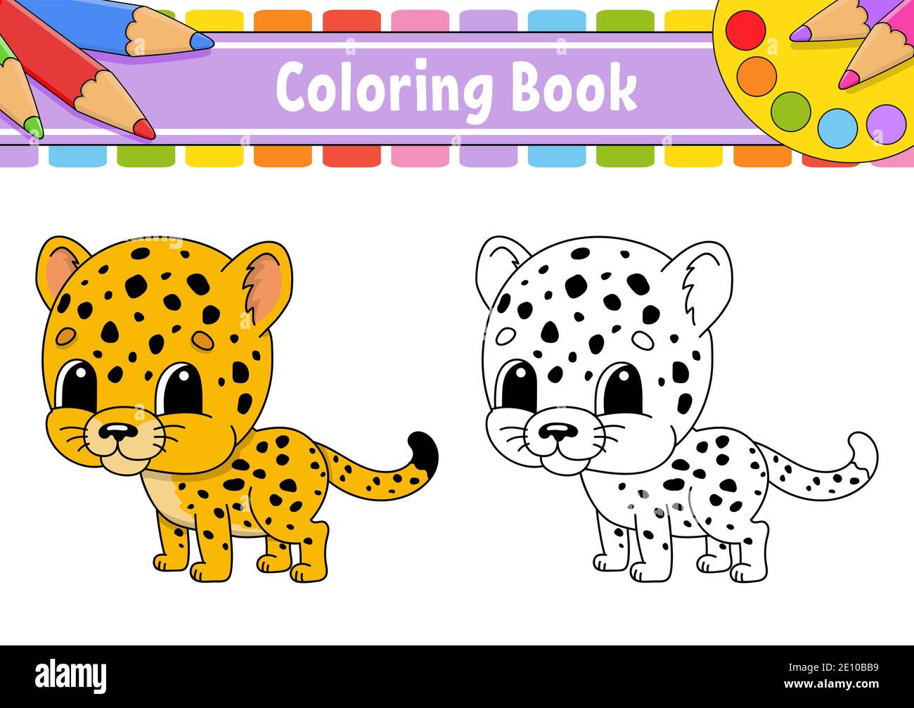 Coloring book for kids. Cheerful character. Vector illustration. Cute ...