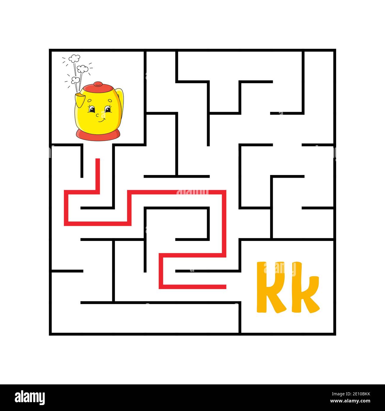 Square Maze Game For Kids Funny Quadrate Labyrinth Education Worksheet Activity Page Puzzle For Children Cute Cartoon Style Find The Right Way Stock Vector Image Art Alamy