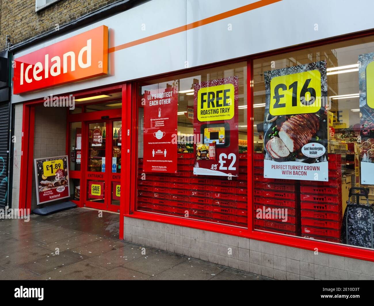 A branch of Iceland supermarket, a British chain specialising in frozen food. Stock Photo