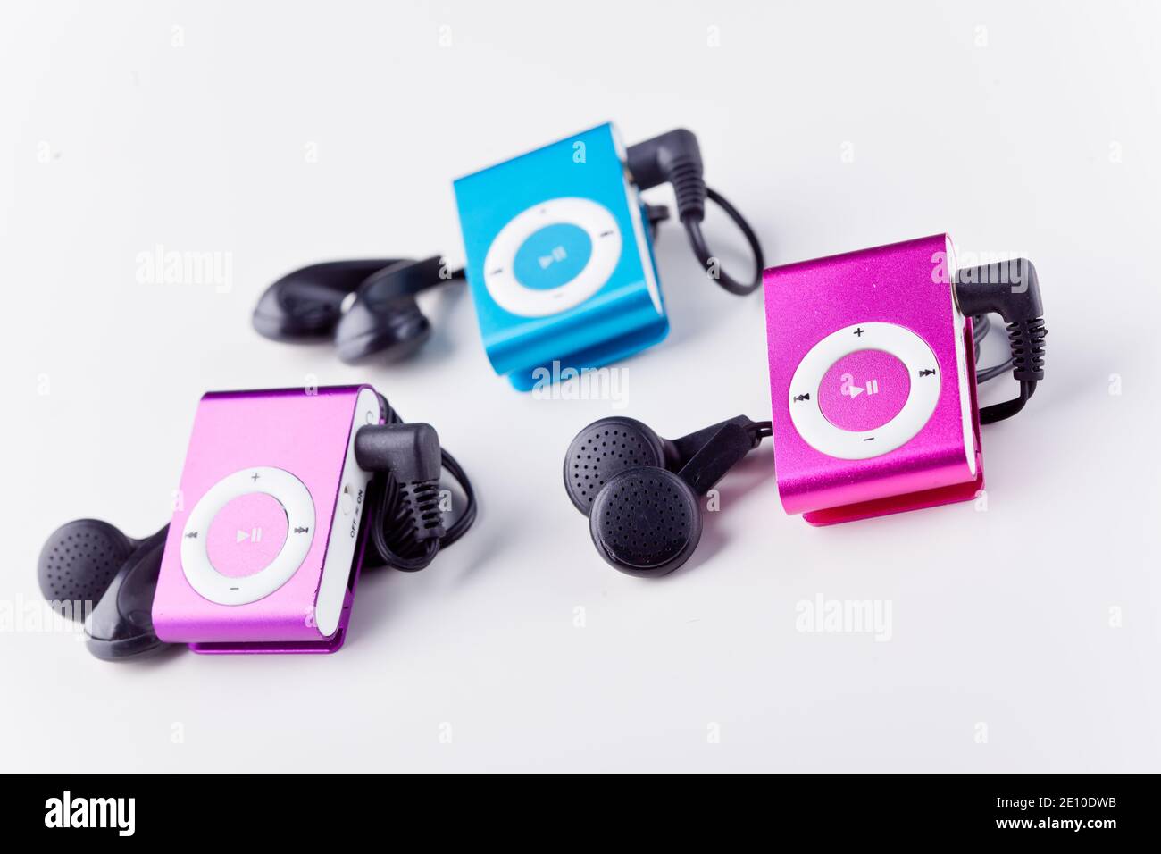 mp3 players on white background Stock Photo Alamy