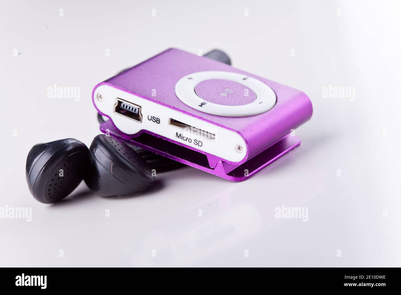 mp3 player on white background Stock Photo - Alamy