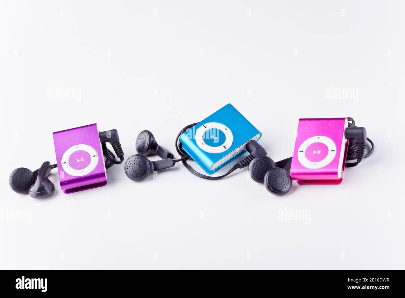 mp3 players on white background Stock Photo Alamy