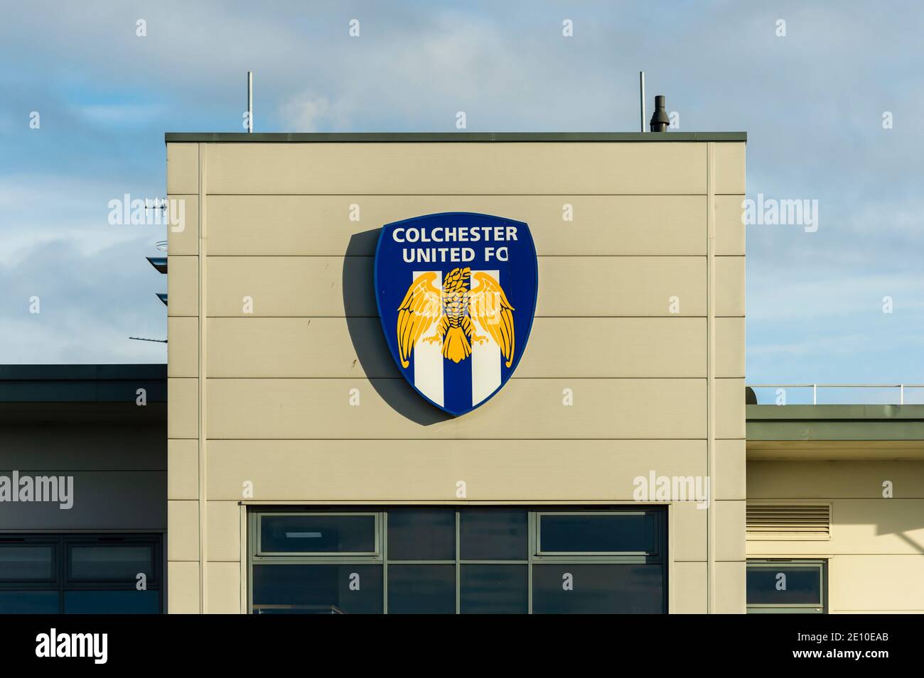 General view of the stadium as this afternoonÕs match is postponed due to a number of positive COVID-19 cases in both squads - Colchester United v Tranmere Rovers, Sky Bet League Two, JobServe Community Stadium, Colchester, UK - 2nd January 2020  Editorial Use Only - DataCo restrictions apply Stock Photo