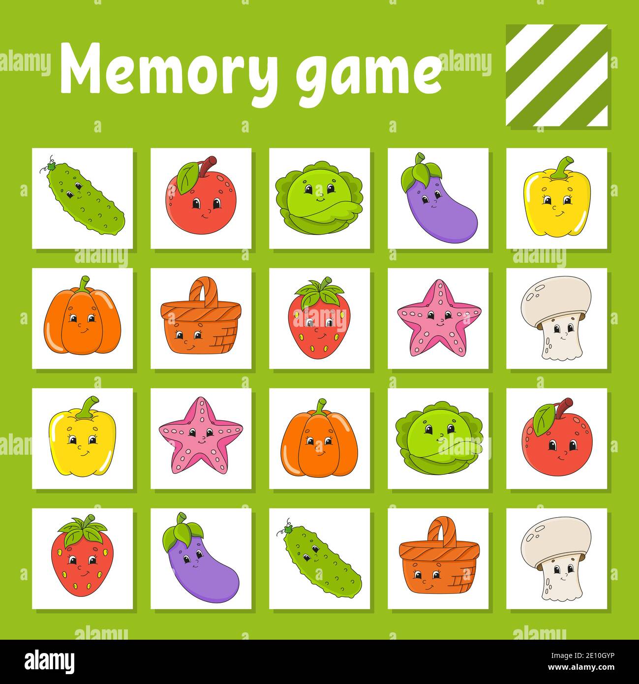 Memory game for kids. Education developing worksheet. Activity page with  pictures. Puzzle game for children. Logical thinking training. Isolated  vecto Stock Vector Image & Art - Alamy