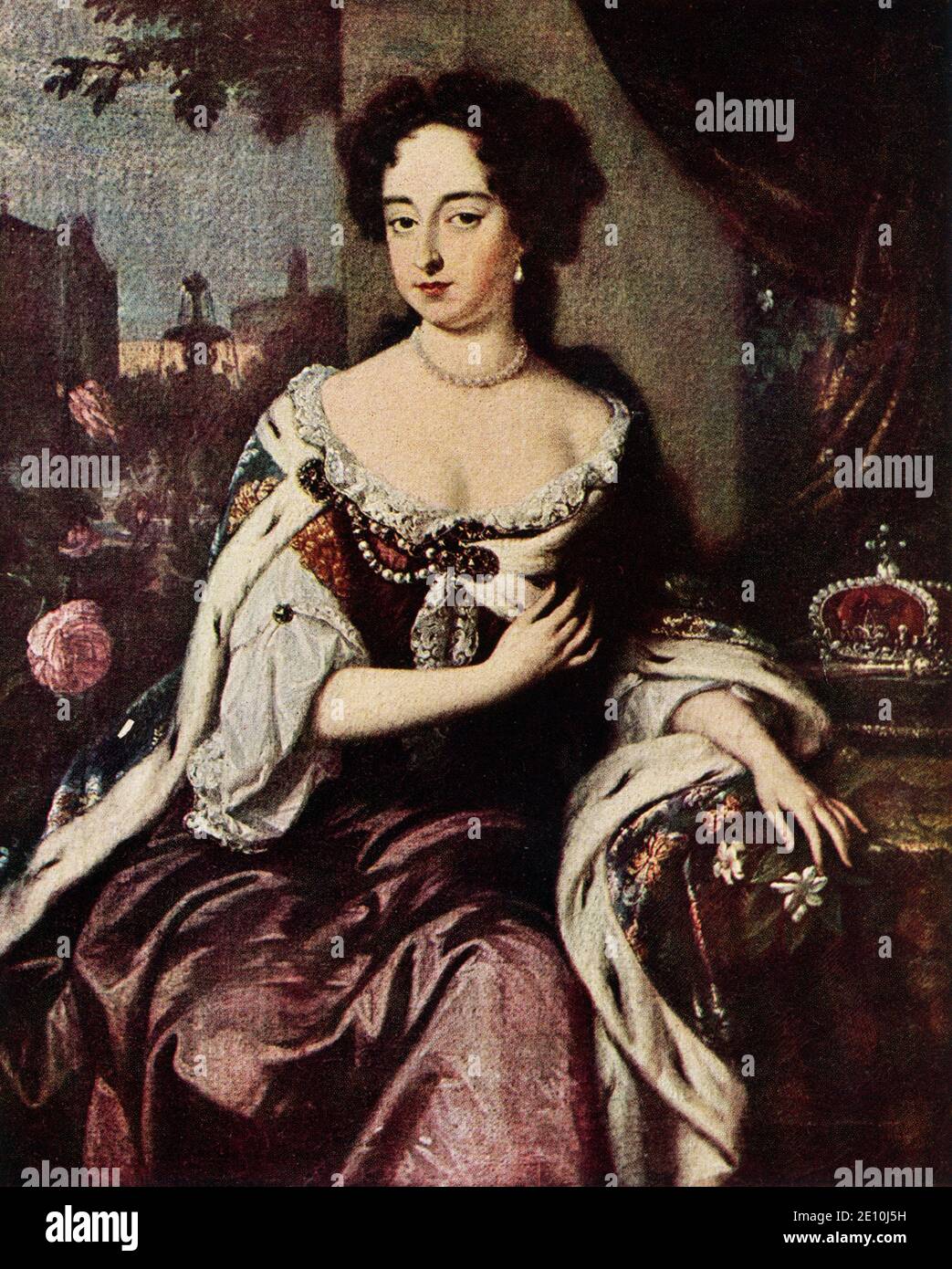 Mary Princess of Orange, from a oainting by J Closterman in the National Portrait Gallery. Mary, Princess Royal, was an English princess, member of the House of Stuart, and by marriage Princess of Orange and Countess of Nassau; she also acted as regent for her minor son from 1651 to 1660. She also was the first holder of the title Princess Royal. John Closterman (also spelled Cloosterman, Klosterman) was a Westphalian portrait painter of the late 17th and early 18th centuries. His subjects were mostly European noblemen and their families. Stock Photo