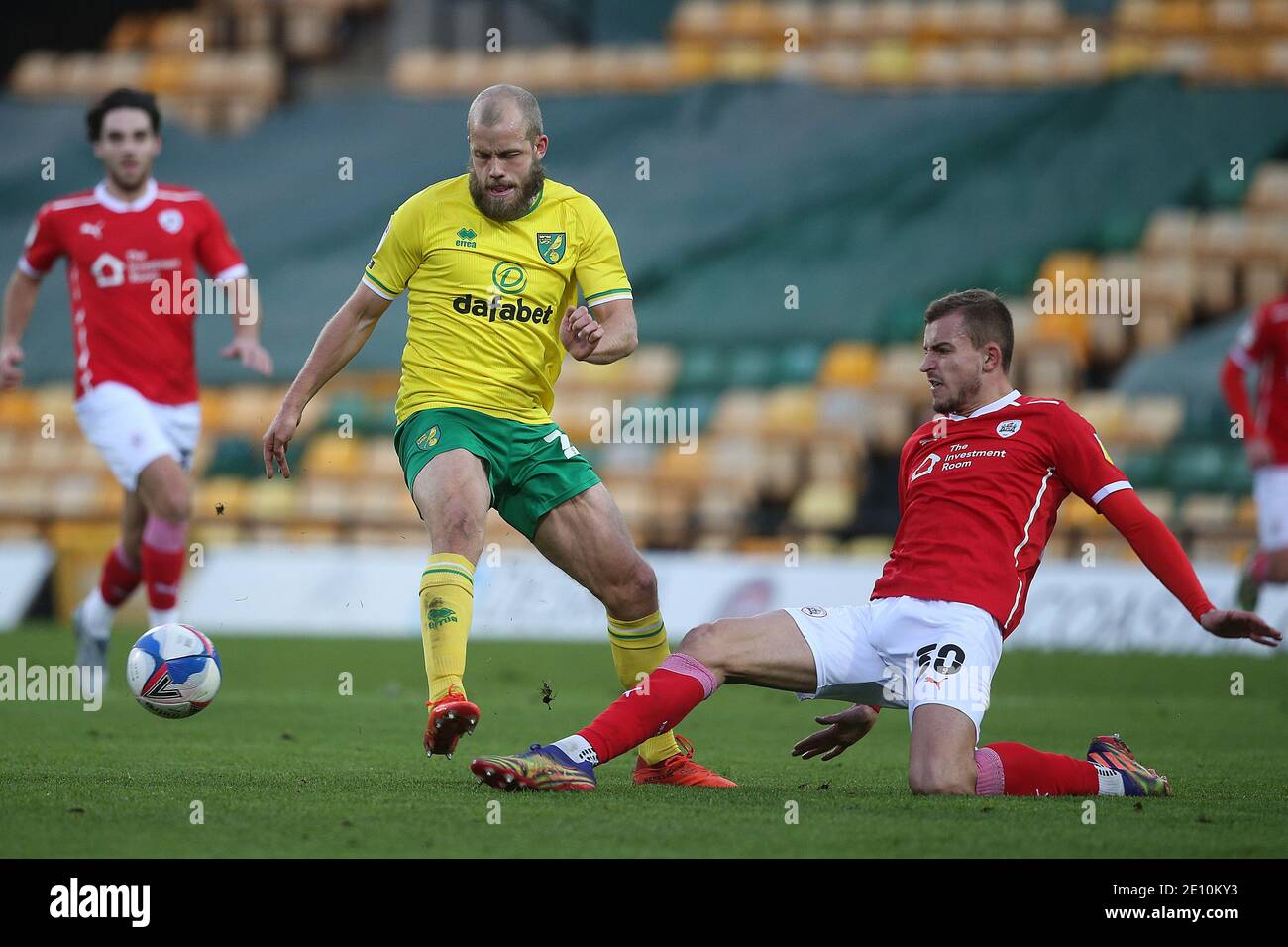 Norwich Uk 02nd Jan 2021 Teemu Pukki Of Norwich And Michal Helik Of Barnsley In Action During The Sky Bet Championship Match At Carrow Road Norwich Picture By Paul Chesterton Focus Images Sipa Usa