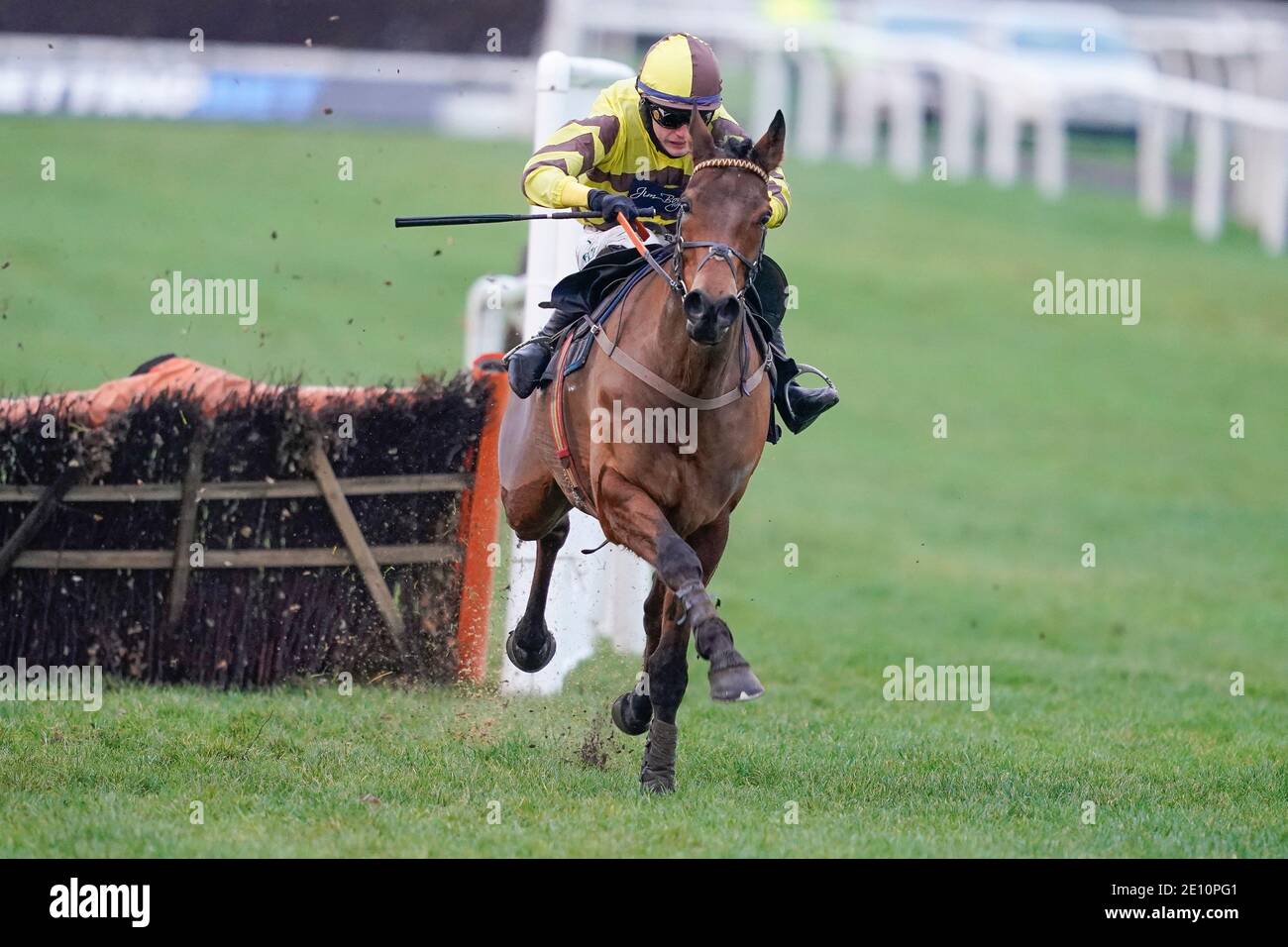 Cristal Spirit Ridden By Sean Houlihan Clear The Last To Win The Download The Free At The Races App Handicap Hurdle At Plumpton Racecourse Stock Photo Alamy