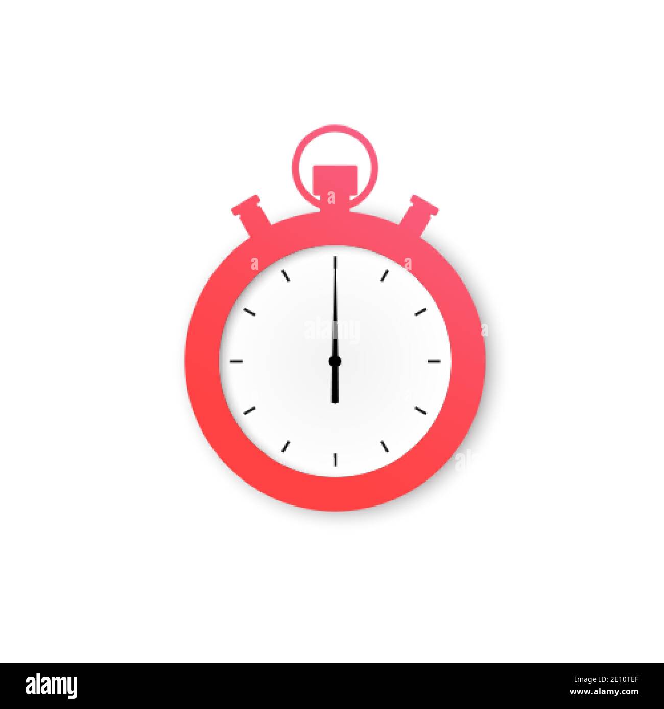 Stopwatch. Retro stopwatch icon in flat style. Vector illustration isolated on white Stock Vector