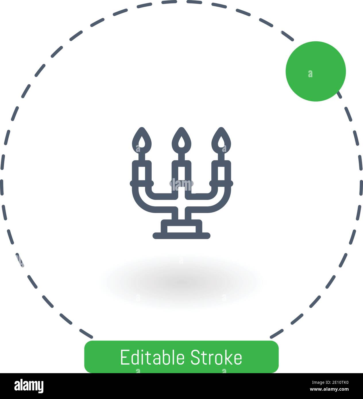 candlestick vector icon editable stroke outline icons for web and mobile Stock Vector