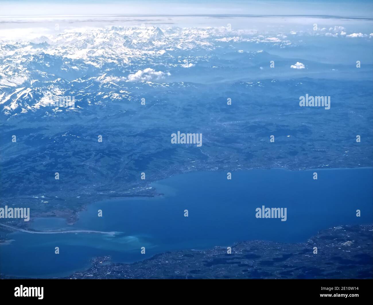 Aerial view of the italian alps seen from an airplane Stock Photo - Alamy