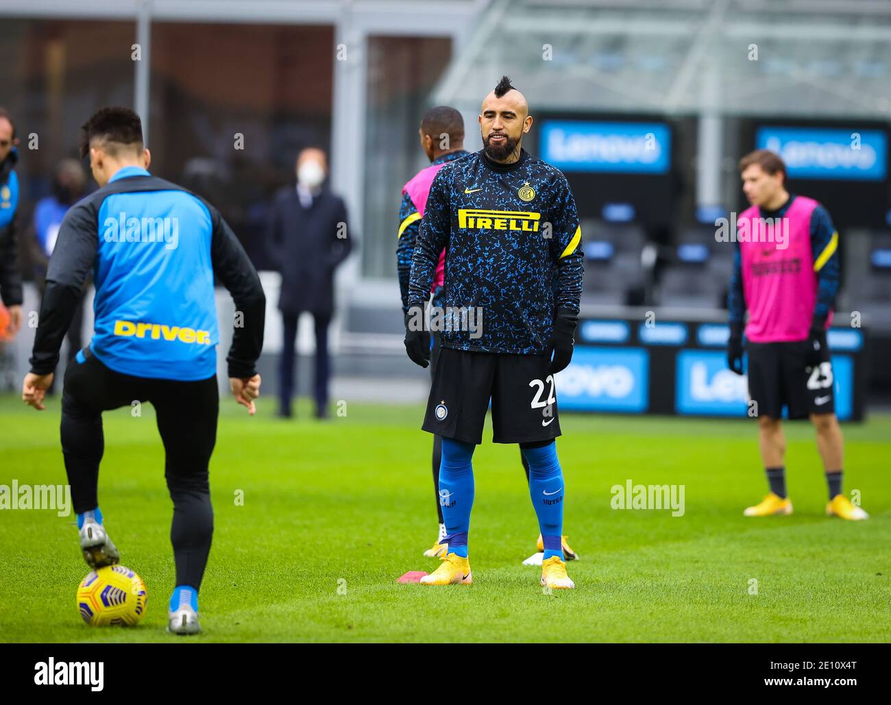 Vidal Inter Arturo Vidal of FC Internazionale warms up during the Serie A 2020/21 ...