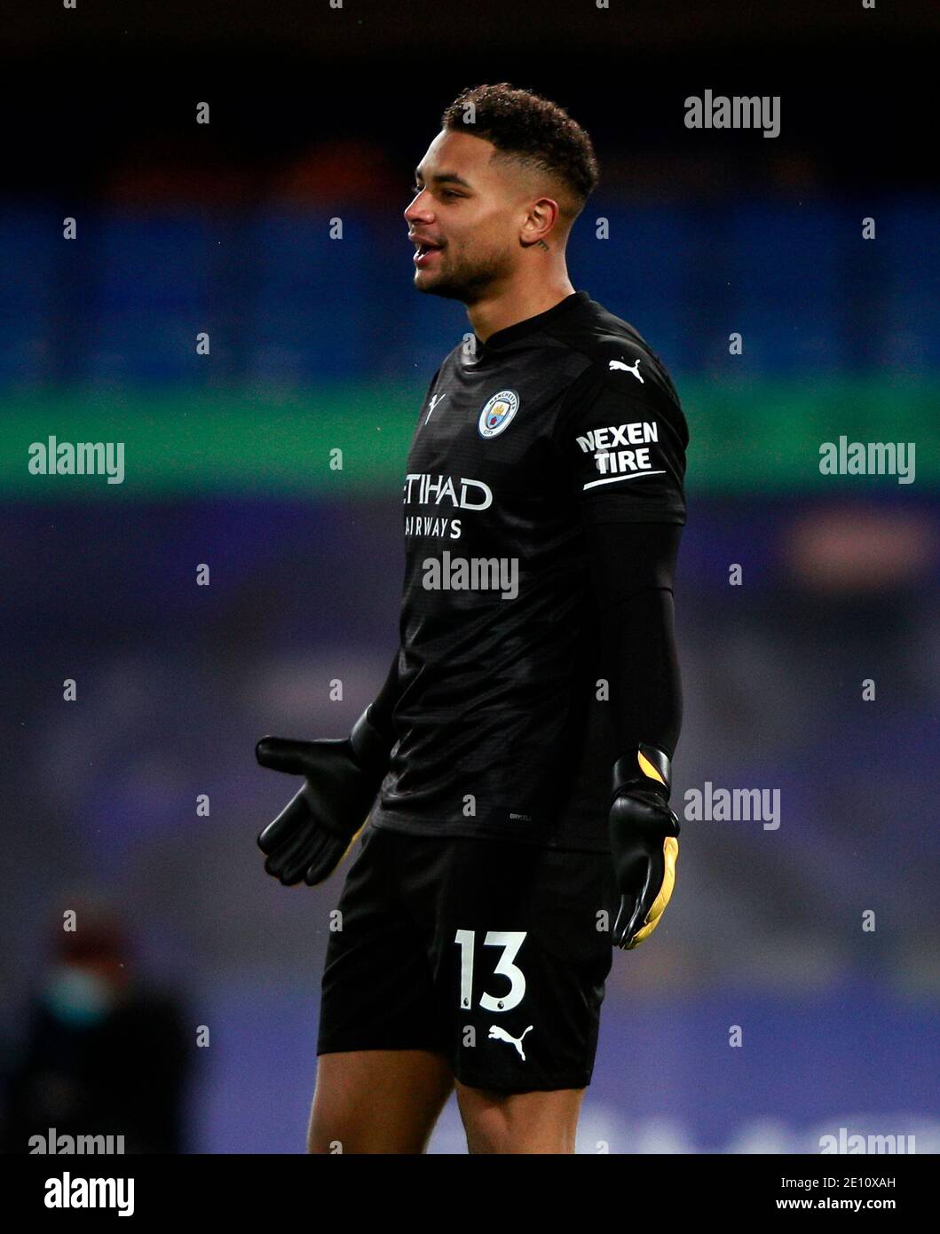 Manchester City Goalkeeper Zack Steffen During The Premier League Match At Stamford Bridge London Stock Photo Alamy
